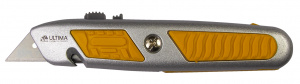 Нож Ultima, 18 мм, выдвижное трапециевидное лезвие, отделение для лезвий, металлический корпус