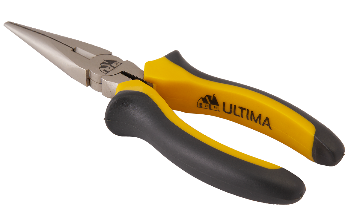 Длинногубцы Ultima, 160 мм, прямые, двухкомпонентные рукоятки