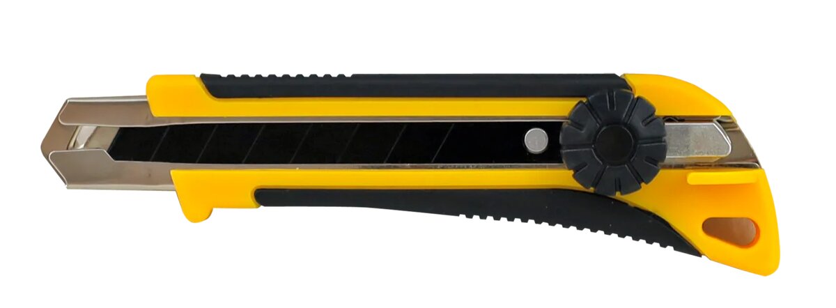 Нож Ultima, 18 мм, винтовой фиксатор, черное лезвие Sk5