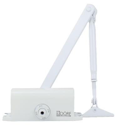 DORF Дверной доводчик L-8222, Белый  DORF Дверной доводчик L-8222, Белый