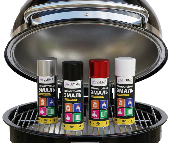 УЖЕ НА СКЛАДЕ! ULTIMA Эмаль аэрозольная ТЕРМОСТОЙКАЯ