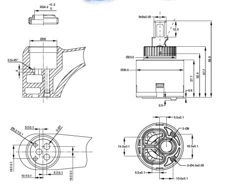 Картридж керамический OL 35D-1BL