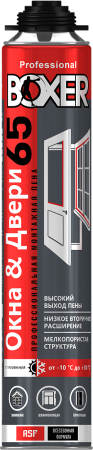 BOXER Professional 65, Всесезонная монтажная пена профессиональная, 800 мл