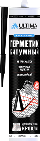 Ultima Bitum, герметик битумный для кровли, 260мл Ultima Bitum, герметик битумный для кровли, 260мл