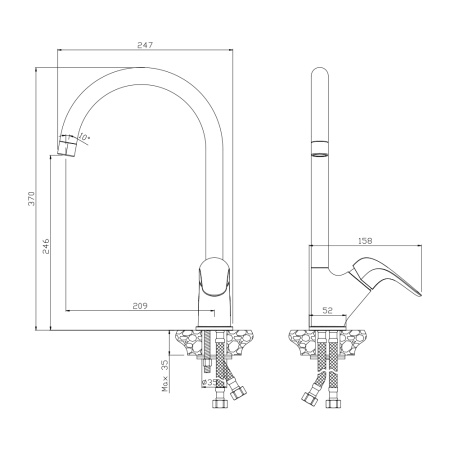 Смеситель для кухни CASTILLA 07431CS