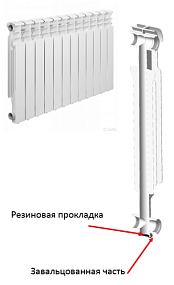 Радиатор отопления алюминиевый SOLUR PREMIUM A-500-01-10, 4 секций