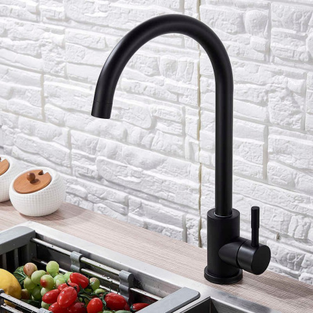 Смеситель для кухни нержавеющая сталь BALEAR 13435-1BLB черный Смеситель для кухни нержавеющая сталь BALEAR 13435-1BLB черный