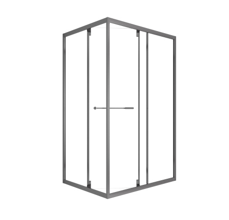 Душевой уголок DUERO, прямоугольный, шоверама, черный DR-128CR-SH-GB