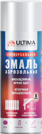 Краска аэрозольная ULTIMA, серебряный металлик, 520 мл