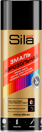 Sila HOME, чёрный глянцевый, краска аэрозольная