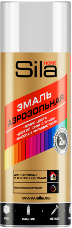 Sila HOME, белый глянцевый, краска аэрозольная Sila HOME, белый глянцевый, краска аэрозольная