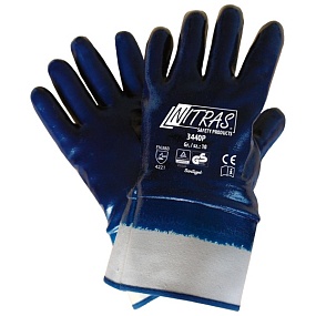 Перчатки с нитриловым покрытием, манжета, полуобливные Premium (NITRAS®) арт. 3440Р