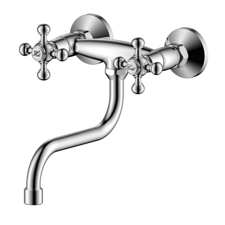 Смеситель для кухни настенный GIRONA 01410GRG (резиновые кран-буксы)