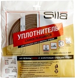 Уплотнитель самоклеящийся, коричневый, Sila Home Е12, 9х4 мм