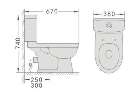 Унитаз-компакт ODEO OD31126DP Унитаз-компакт ODEO OD31126DP