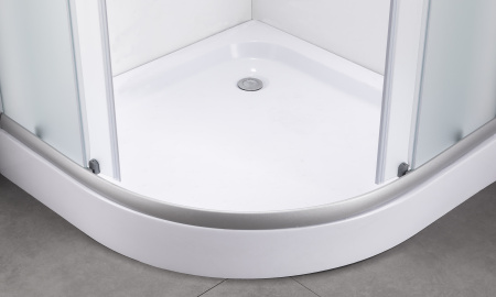 Душевой уголок MINO, прозр. стекла, полукруг, хром MN-90PСCS-SD-C