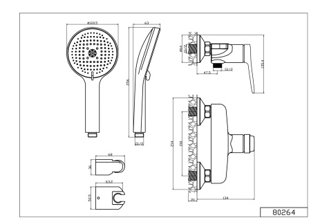 Смеситель для душа RIVA 39200RV