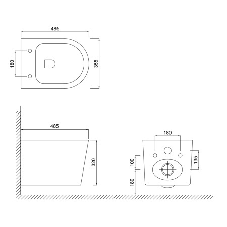 Унитаз подвесной TORRES TR30116DP