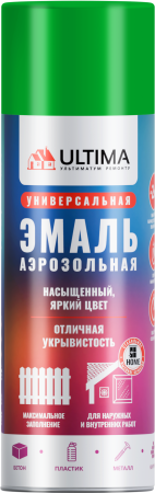Краска аэрозольная ULTIMA, флуоресцентный зелёный, 520 мл