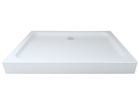 Душевой поддон прямоугольный , с сифоном, белый P-128125R-WH