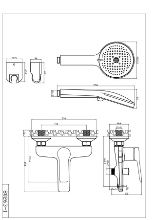 Смеситель для ванны с душем RIVA 39201RV