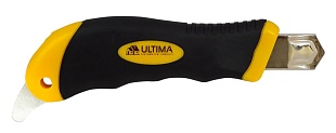 Нож Ultima, 18 мм, автоматическая фиксация, доп.выступ, черное лезвие Sk5