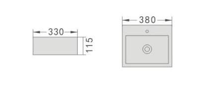 Раковина подвесная RONDA RN33246 Раковина подвесная RONDA RN33246