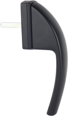 Ручка оконная DORF SWING (аналог ROTO SWING) алюминиевая без ключа, 8-ми позиционная, 37 штифт, Черная