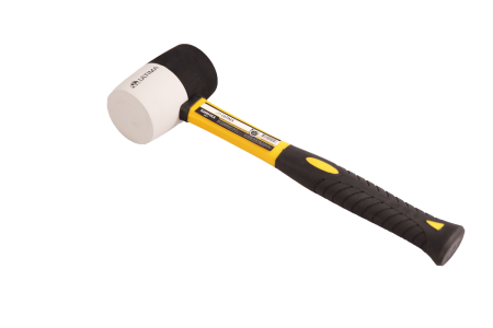 Киянка резиновая Ultima, 225 г, черно-белая резина, фиберглассовая рукоятка Киянка резиновая Ultima, 225 г, черно-белая резина, фиберглассовая рукоятка