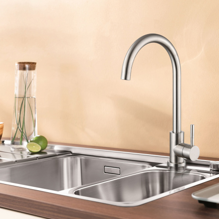 Смеситель для кухни нержавеющая сталь BALEAR 13435-1BL