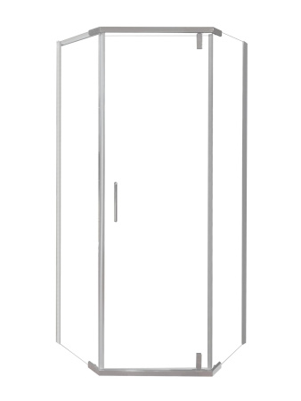 Душевой уголок VIAR, прозр. стекла, 5-тиугольный,  хром VR-90C5-SW-C