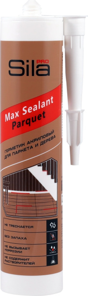 Герметик акриловый для паркета, махагон, Sila PRO Max Sealant PARQUET