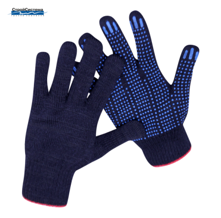 Перчатки трикотажные с точечным ПВХ покрытием, 10 класс, 5 нитей, вес 50 г Перчатки трикотажные с точечным ПВХ покрытием, 10 класс, 5 нитей, вес 50 г