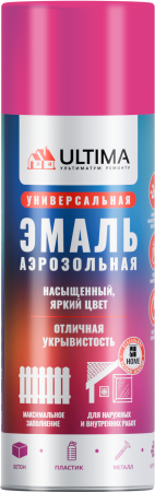 Краска аэрозольная ULTIMA, флуоресцентная розовая, 520 мл