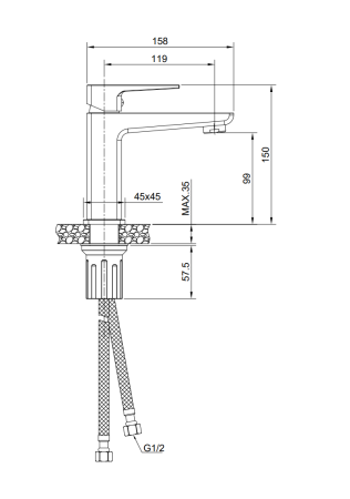 Смесители для раковины Olive`s NAVARRA 25100NR