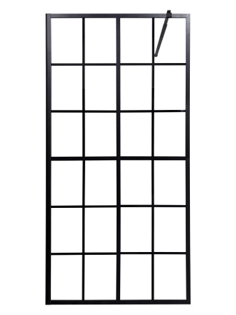 Душевая перегородка (глух.) ESTENA, прозрачн. стекло, черная EN-86С-ST-B