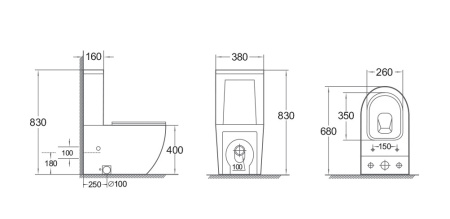 Унитаз-компакт TOSCANA TC31126DP
