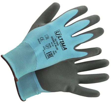 Перчатки DOUBLE BLUE с двойным латексным покрытием ULTIMA, ULT655