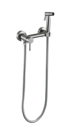 Смеситель встраиваемый с гигиеническим душем из нержавеющей стали AKERO AK11135