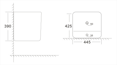 Раковина подвесная SIERRA NEW SRN33146 Раковина подвесная SIERRA NEW SRN33146