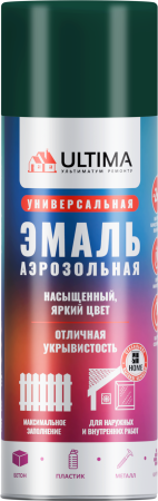 Краска аэрозольная ULTIMA, зеленый мох, RAL6005, 520 мл