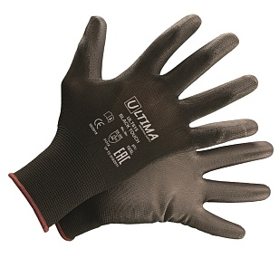 Перчатки BLACK TOUCH трикотажные нейлоновые с полиуретановым покрытием ULTIMA ®