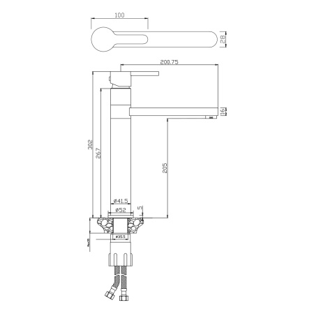 Смеситель для кухни Olive's TORRES 17433TR