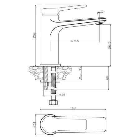 Смеситель для раковины RIVA 39100RV