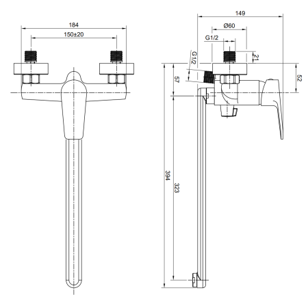 Смесители для ванны с длинным изливом Olive`s TIESO 26221TS
