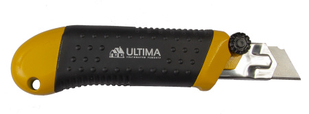 Нож Ultima, 25 мм, усиленная металлическая направляющая, металлический обрезиненный корпус