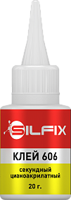 Клей цианоакрилатный SILFIX 606 флакончик, 20 гр.