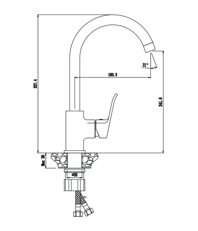 Смеситель для кухни PLAZA 16430PL