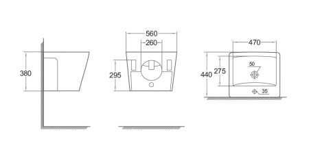 Раковина подвесная TIESO TS33146