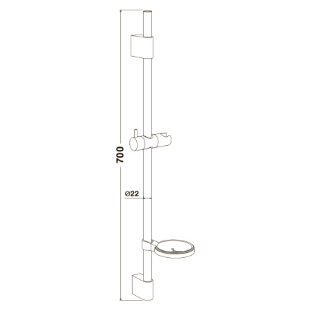 Штанга для душа BD01B Штанга для душа BD01B